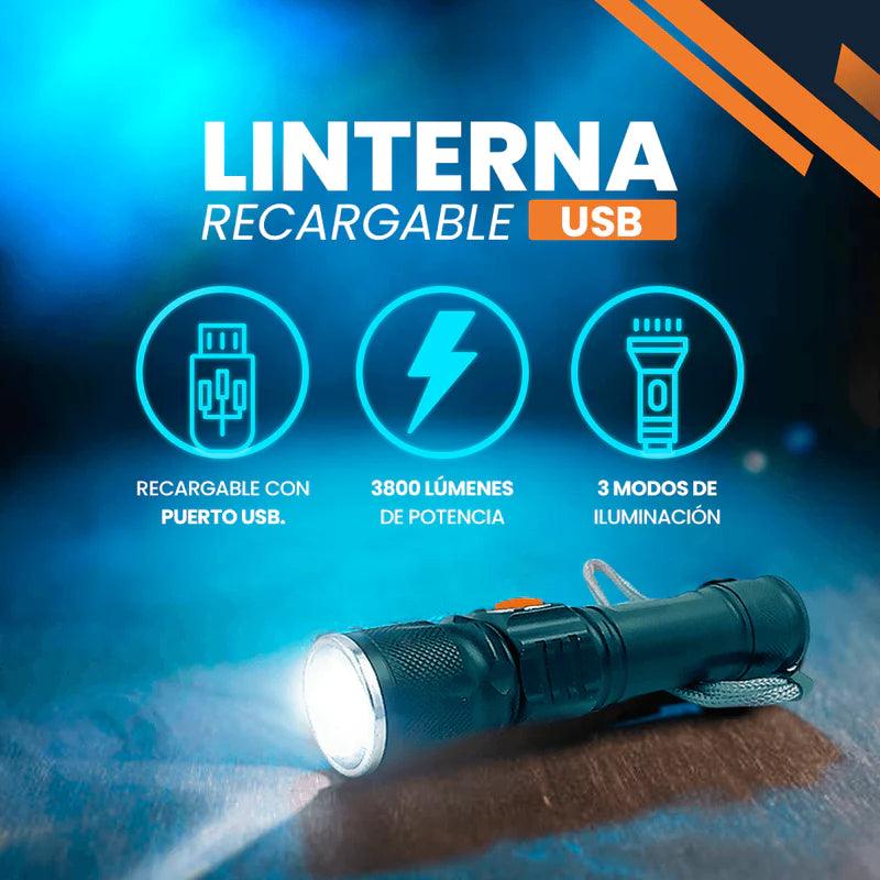 COMPRE 1 Y LLÉVATE 2 - Linterna Táctica TitanioPro™ USB